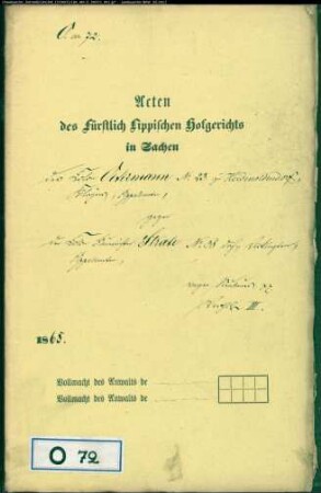 Oetermann Nr. 23 in Heidenoldendorf gegen Strate Nr. 38 zu Heidenoldendorf - Neubau
