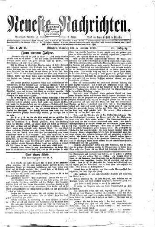 Neueste Nachrichten. 1876, 1876 = Jg. 29, 1 - 3