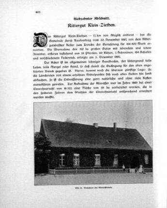 Siebzehnter Abschnitt. Rittergut Klein-Ziethen