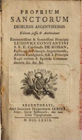 Proprium Sanctorum Dioecesis Argentinensis