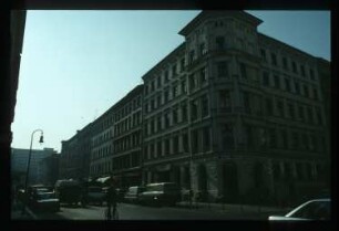 Diapositiv: Naunynstraße, Adalbertstraße, Oktober 1991