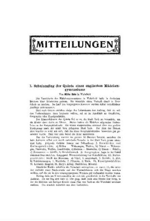 Schulausflug der Quinta eines englischen Mädchengymnasiums