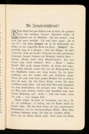 An Jungdeutschland!