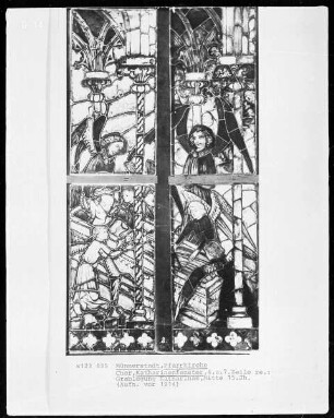 Katharinenfenster: Grablegung der heiligen Katharina