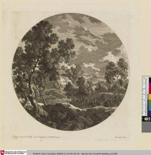 [Landschaft mit zwei Wanderern]