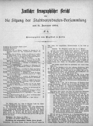No. 6, 31. Januar 1884