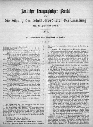 No. 6, 31. Januar 1884