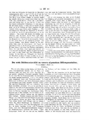 Der erste Zeichenunterricht an unseren allgemeinen Bildungsanstalten : (Fortsetzung)