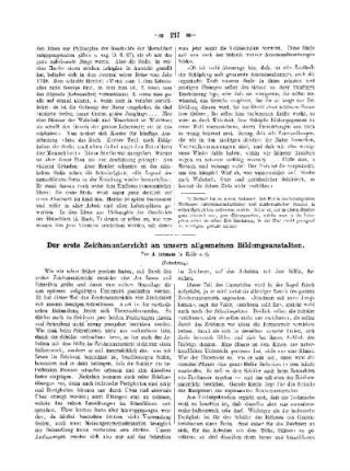 Der erste Zeichenunterricht an unseren allgemeinen Bildungsanstalten : (Fortsetzung)