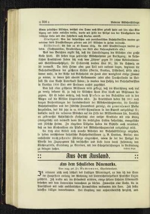 Aus dem Schulleben Dänemarks