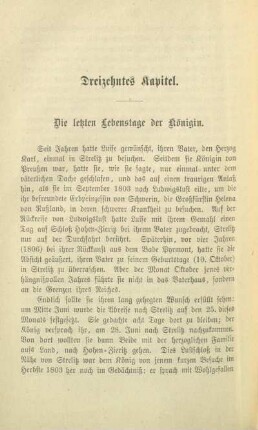 Dreizehntes Kapitel. Die letzten Lebenstage der Königin