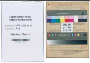 Entnazifizierung Gertrud Weichert , geb. 11.03.1891 (Angestellte)