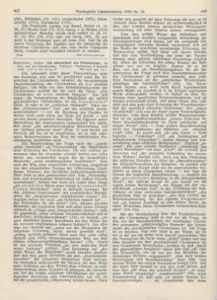 447-450 [Rezension] Scheller, Walther, Die Absolutheit des Christentums