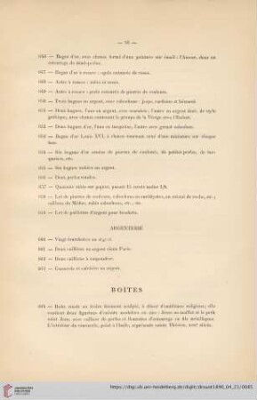 Boites (Nr. 664 - 676)