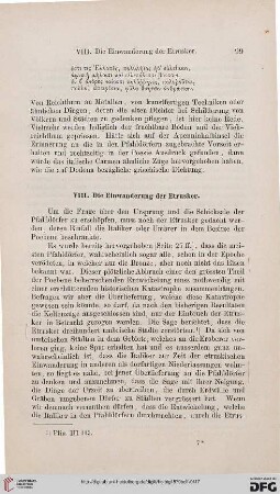 VIII: Die Einwanderung der Etrusker