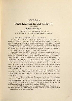 Untersuchung der wirthschaftlichen Verhältnisse in 24 Gemeinden des Königreiches Bayern