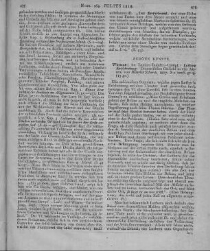 Schorch, H.: Luthers Entscheidung. Dramatisches Gedicht in vier Acten. Weimar: Landes-Industrie-Comptoir 1817