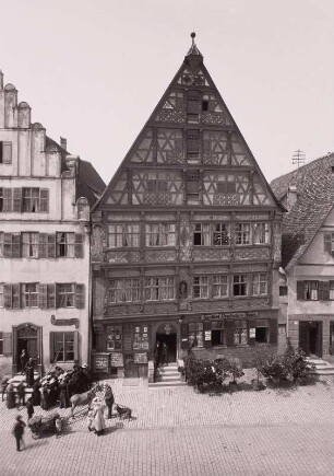 Dinkelsbühl, Gasthof "Deutsches Haus" : Dinkelsbühl. Gasthof "Deutsches Haus". Straßenfront