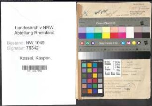Entnazifizierung Kaspar Kessel , geb. 02.01.1910 (Kaufmann)