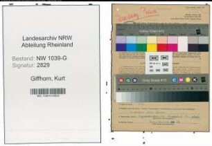 Entnazifizierung Kurt Giffhorn , geb. 29.05.1919 (Baecker)