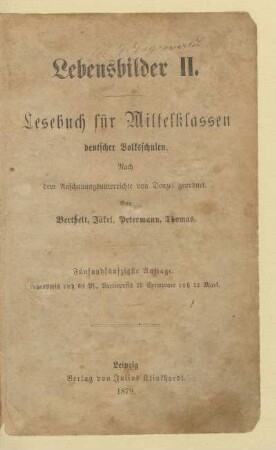 2, [Schülerband]: Lesebuch für Mittelklassen deutscher Volksschulen