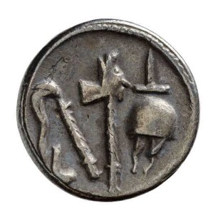 Münze, Denar, 49 - 48 v. Chr.