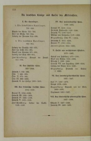 Die deutschen Könige und Kaiser des Mittelalters