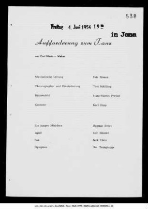 Aufforderung zum Tanz