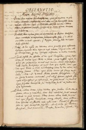 [Johannes Hartmann]: Observatio Magni arcani philosophici; 6 Schritte eines chemischen Prozesses
