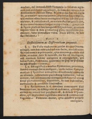 Caput I. Definitionem ac Differentiam proponit.