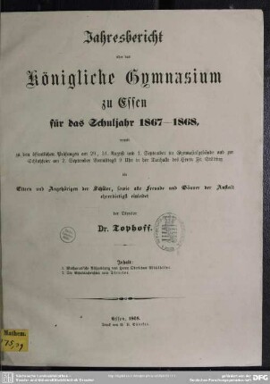 Mathematische Abhandlung