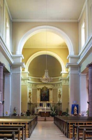 Frankreich. Alsace. Haut Rhin. Turckheim. Kirche Sainte Anne innen