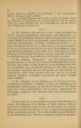 § 55-57. Beamtenfragen