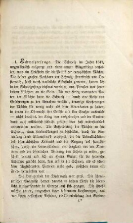 Die äußere Politik Baierns in den letzten Monaten der Regierung des Königs Ludwig zur Zeit der Portefueilleführung des Fürsten Wallerstein : 1. Dezember 1847 bis 3. März 1848