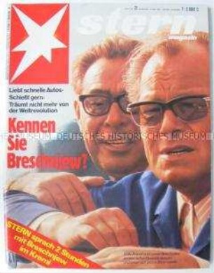 Wochenzeitschrift "stern" mit einem Interview mit Leonid Breshnew zu seinem bevorstehenden Staatsbesuch in der Bundesrepublik