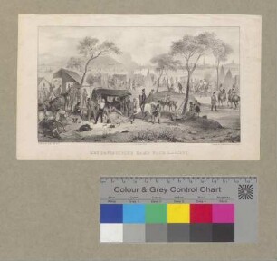 "Het pruissische Kamp voor Rastatt." [Das preußische Lager vor Rastatt 1849.]