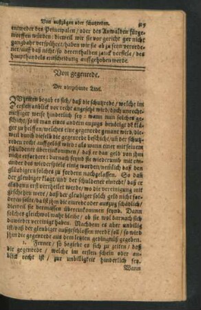 Von gegenrede. Der vierzehende Titel.