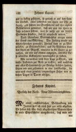 Zehntes Kapitel. Verfolg der Reise. Neue Widerwärtigkeiten.