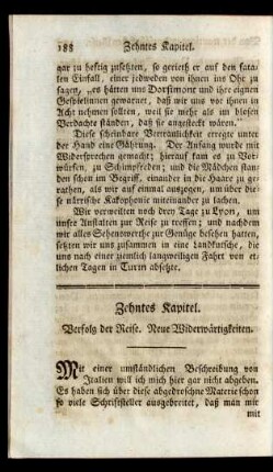 Zehntes Kapitel. Verfolg der Reise. Neue Widerwärtigkeiten.