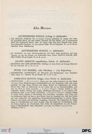 Alte Meister (Nr. 1-277)