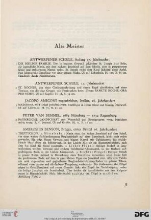 Alte Meister (Nr. 1-277)