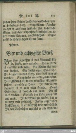 Vier und achtzigster Brief
