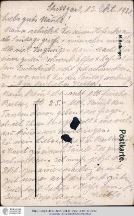 Brief vom 13.10.1921