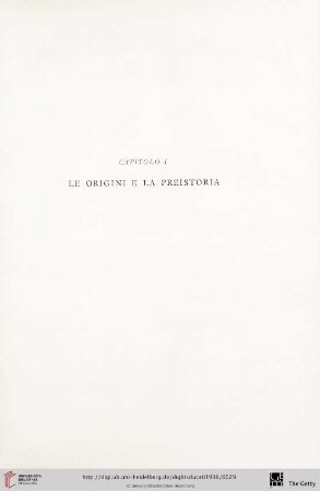 Capitolo I: Le origini e la preistoria