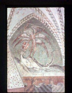 Der Erzengel Michael kämpft gegen den Drachen