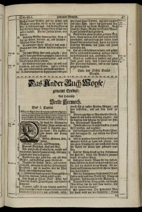 Das ander Buch Mose, genannt Exodus.