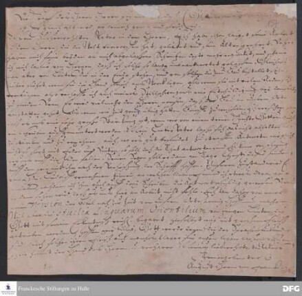 Brief von August Hermann Francke an Friedrich Breckling.
