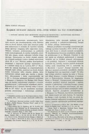 12: Śląskie dywany dziane XVII-XVIII wieku na tle europejskim