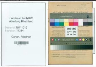 Entnazifizierung Friedrich Conen , geb. 06.10.1890 (Ladeschaffner)