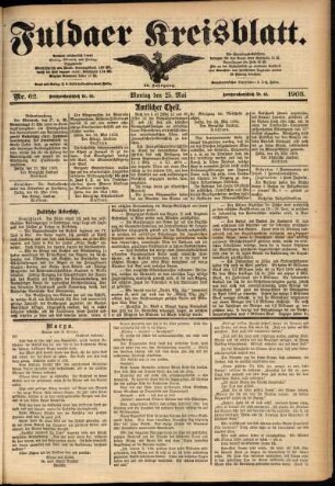 Ausgabe vom Montag, den 25. Mai 1903.